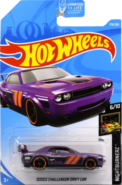 Hot Wheels Dodge Challenger Drift Car 2019 (FYD13)