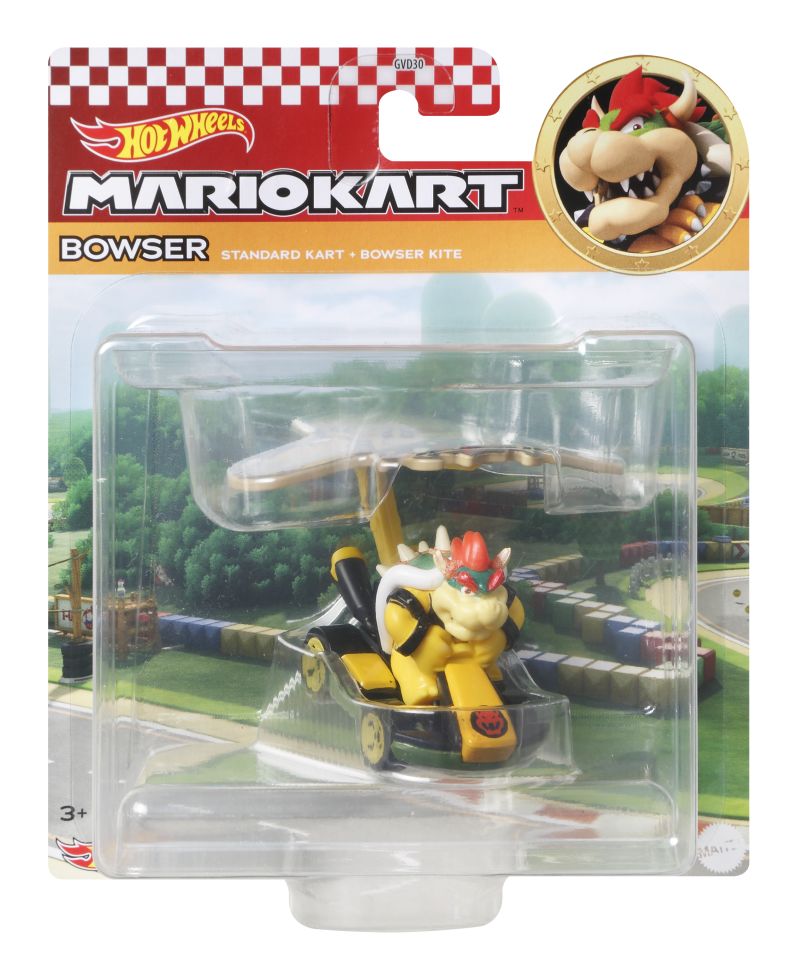 Hot Wheels BOWSER STANDARD KART + BOWSER KITE 2020 (GVD33)
