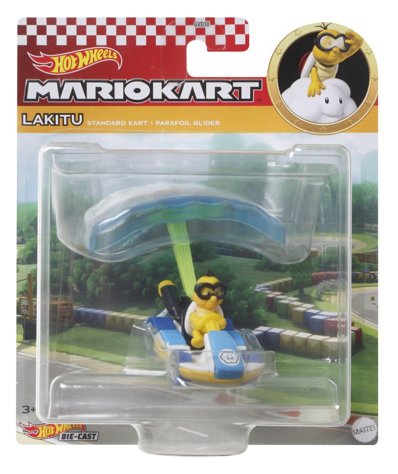 Hot Wheels LAKITU - STANDARD KART + PARAFOIL GLIDER 2022 (HDB45)
