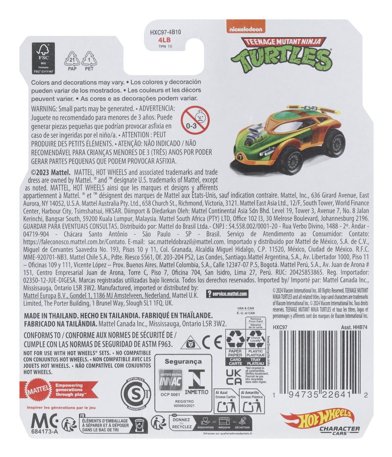Hot Wheels Michelangelo 2024 (HXC97)